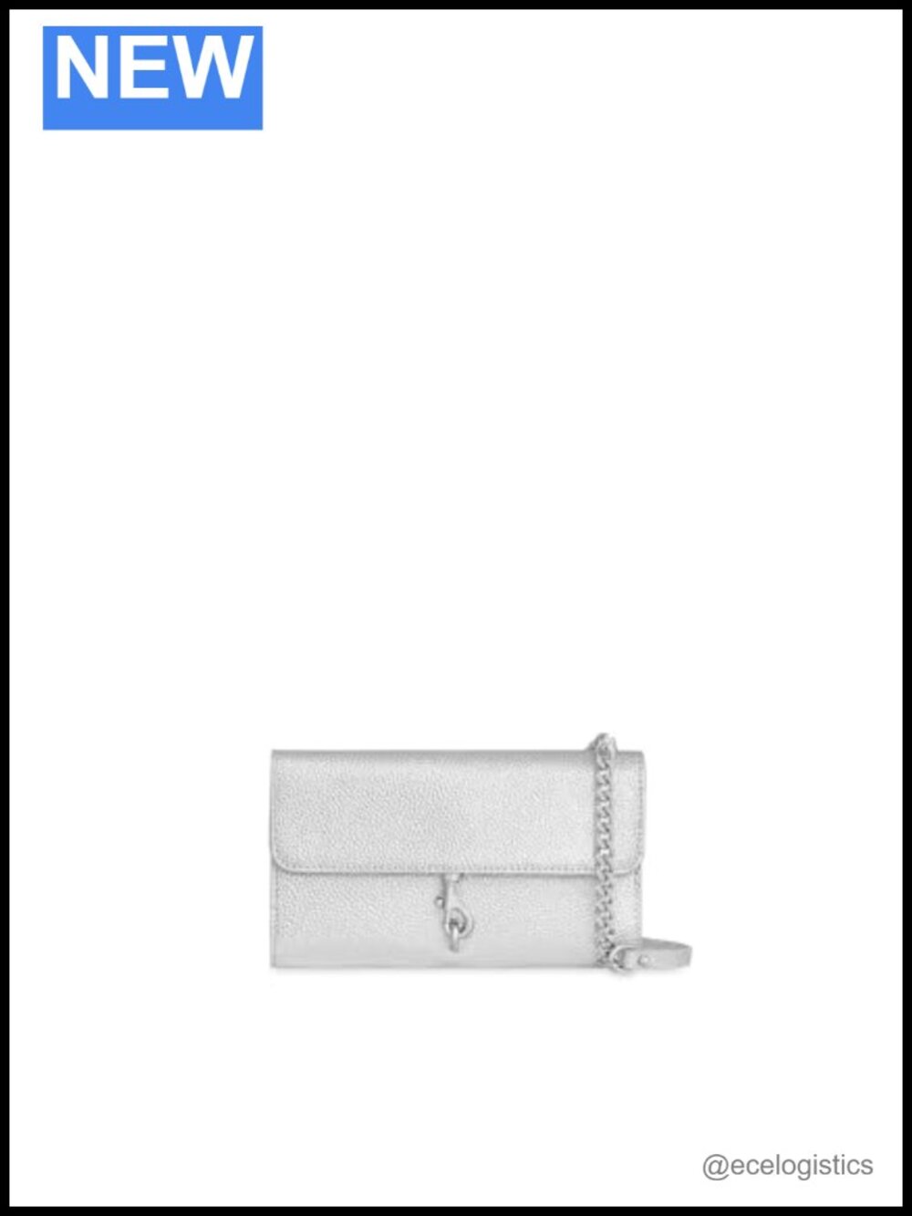 Leather Wallet on Chain Crossbody with Detachable Strap, Snap Closure, 2